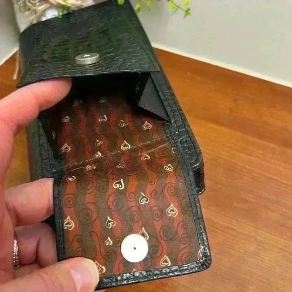 Vintage Brighton Croco Embossed Wallet Organizer Large Brighton Clutch Purse - Picture 7 of 15